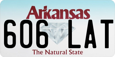 AR license plate 606LAT