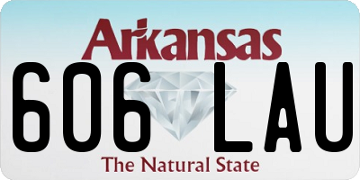 AR license plate 606LAU