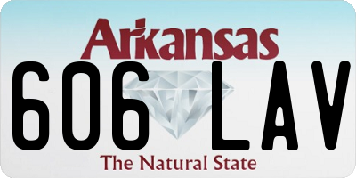 AR license plate 606LAV
