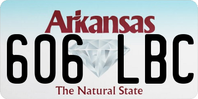 AR license plate 606LBC