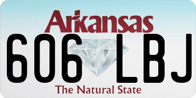 AR license plate 606LBJ