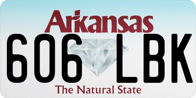 AR license plate 606LBK