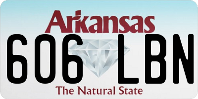 AR license plate 606LBN
