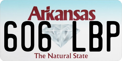 AR license plate 606LBP