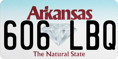 AR license plate 606LBQ