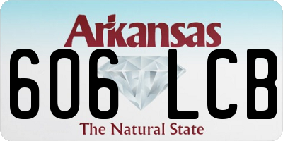 AR license plate 606LCB