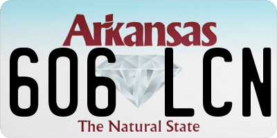 AR license plate 606LCN