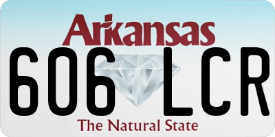 AR license plate 606LCR