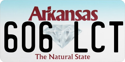 AR license plate 606LCT