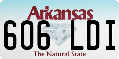 AR license plate 606LDI