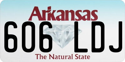 AR license plate 606LDJ