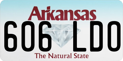AR license plate 606LDO
