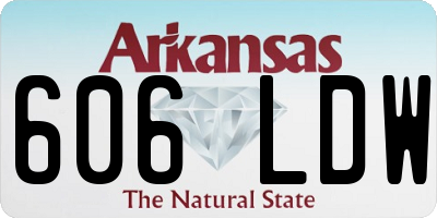 AR license plate 606LDW
