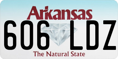 AR license plate 606LDZ