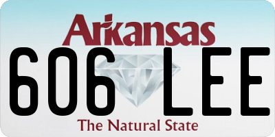 AR license plate 606LEE