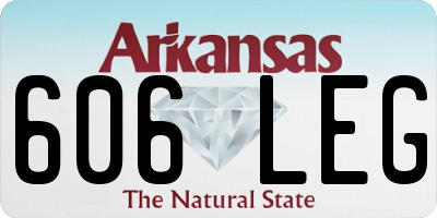 AR license plate 606LEG