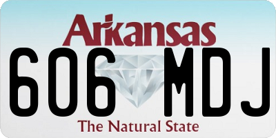 AR license plate 606MDJ