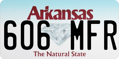 AR license plate 606MFR