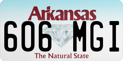 AR license plate 606MGI