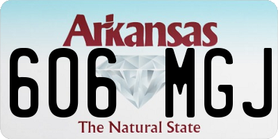AR license plate 606MGJ
