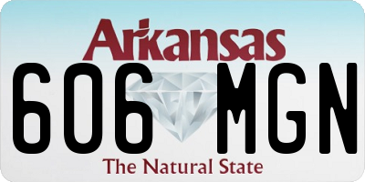 AR license plate 606MGN