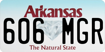 AR license plate 606MGR