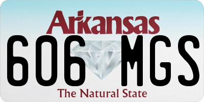 AR license plate 606MGS