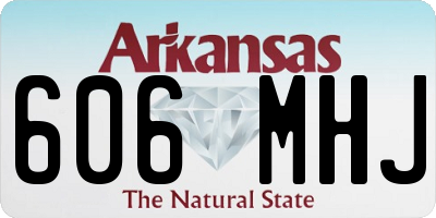 AR license plate 606MHJ