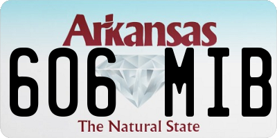 AR license plate 606MIB