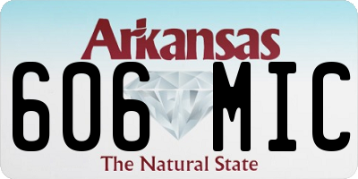 AR license plate 606MIC