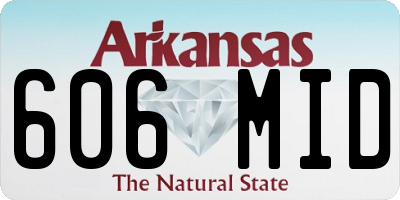 AR license plate 606MID