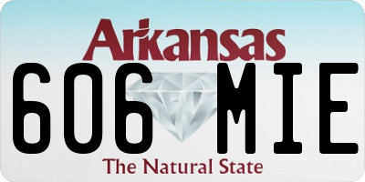 AR license plate 606MIE