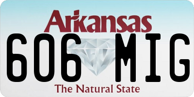 AR license plate 606MIG