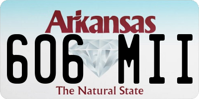 AR license plate 606MII
