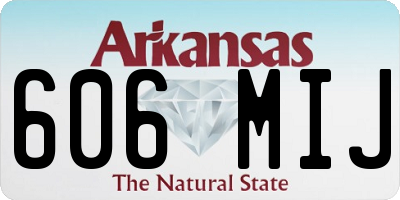 AR license plate 606MIJ