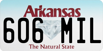 AR license plate 606MIL