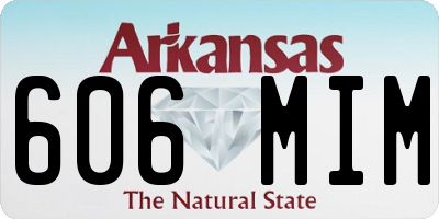 AR license plate 606MIM