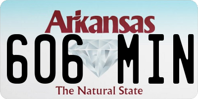 AR license plate 606MIN