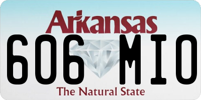 AR license plate 606MIO