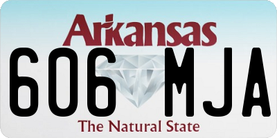 AR license plate 606MJA