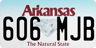 AR license plate 606MJB