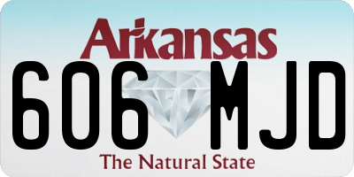AR license plate 606MJD