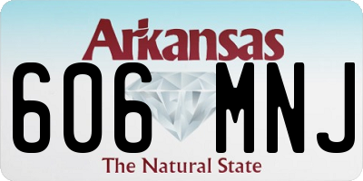 AR license plate 606MNJ