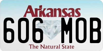 AR license plate 606MOB