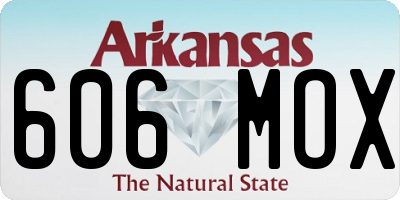 AR license plate 606MOX