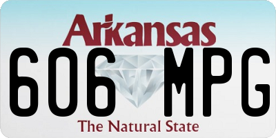 AR license plate 606MPG