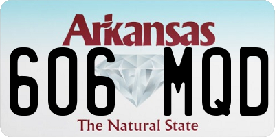 AR license plate 606MQD
