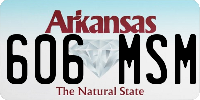 AR license plate 606MSM