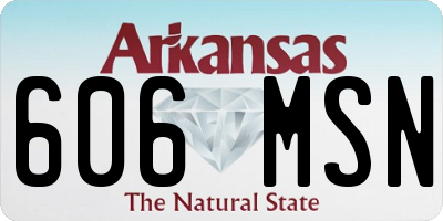 AR license plate 606MSN