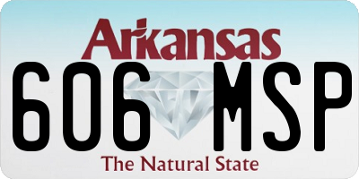 AR license plate 606MSP